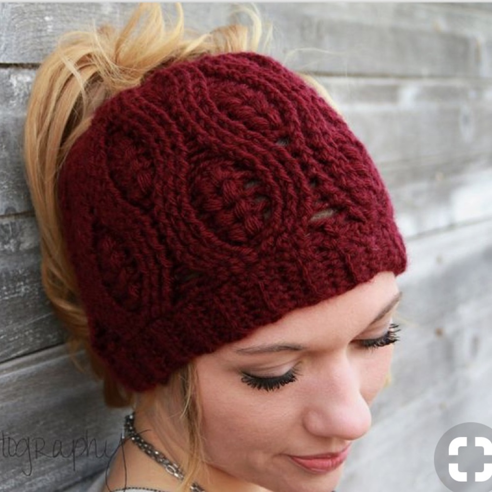 Knit Bun Hat